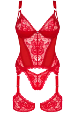 extravagante Strapscorsage rot