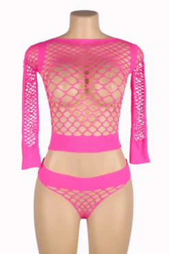 Netz-Set neonpink